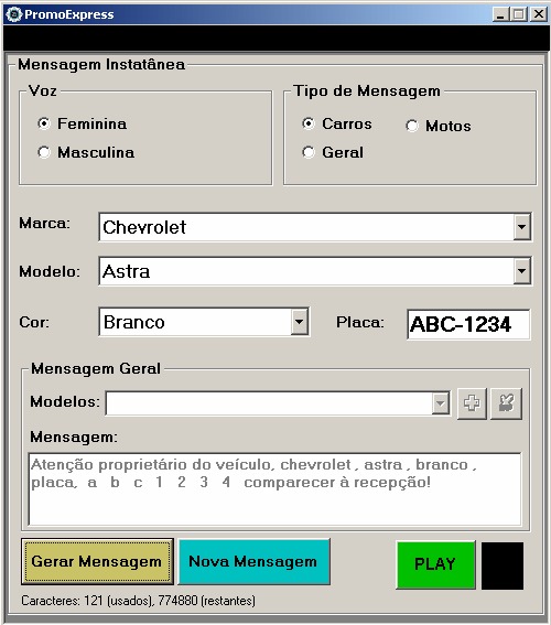 DigRnd - tela do software
